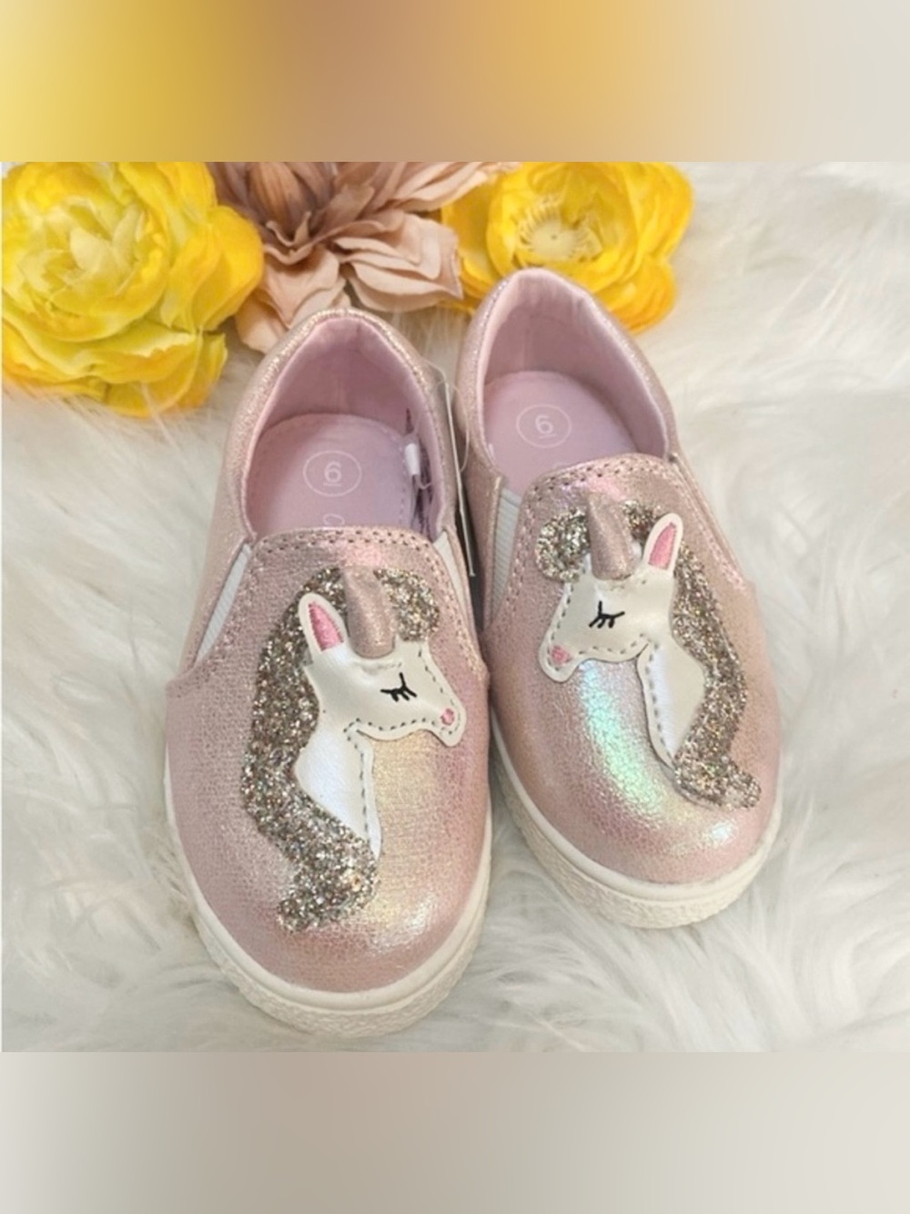 Unicorn Slip On Sneakers Toddlers Sz 6 Toddler Girl NEW!